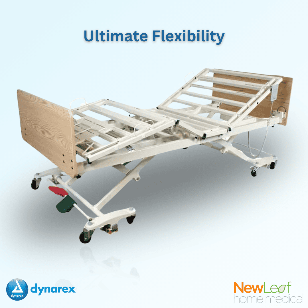 Dynarex DB300 - Bariatric Long Term Care Bed w/ Expandable Deck & Trendelenburg