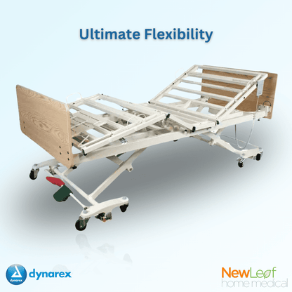 Dynarex DB300 - Bariatric Long Term Care Bed w/ Expandable Deck & Trendelenburg