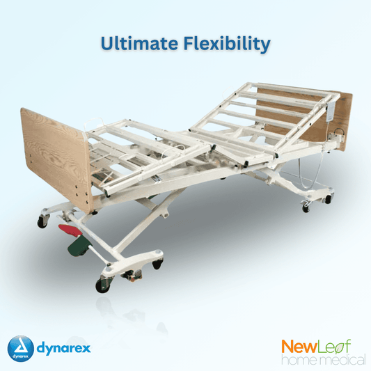 Dynarex DB300 - Bariatric Long Term Care Bed w/ Expandable Deck & Trendelenburg