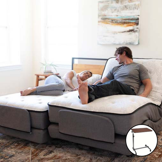 The Flexabed Premier models offer luxurious comfort and premium features. (Shown as Dual King model) Headboard is not included.